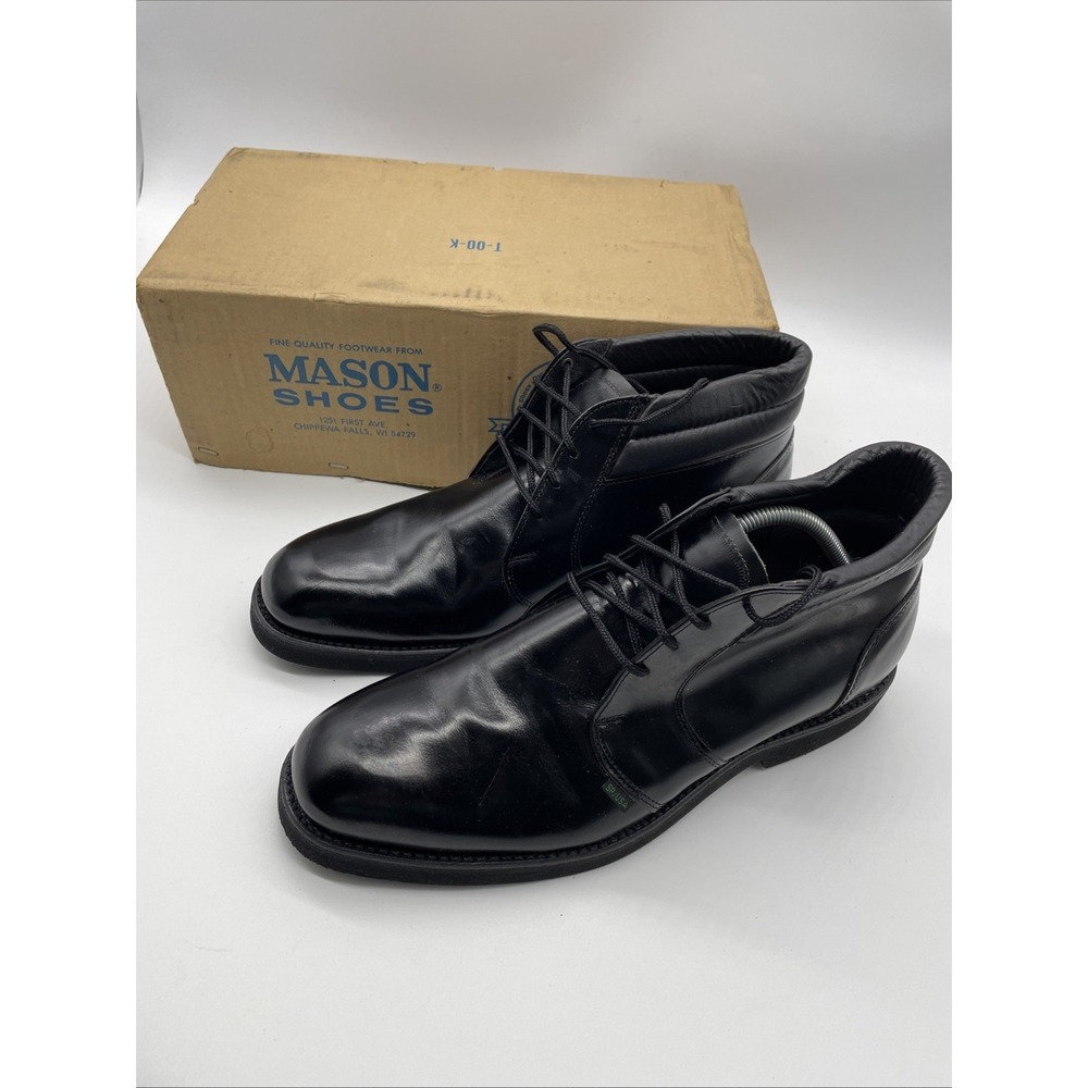 Mason Usa 90's Size 11E  Shoes Black Leather Oil Resistant